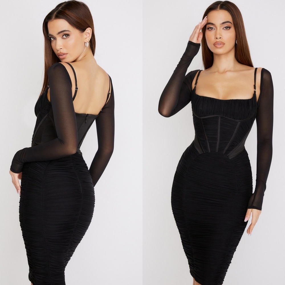 House of CB Black Midi Dress